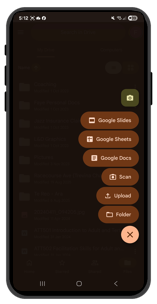 Select Scan screen