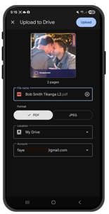 Next button screen