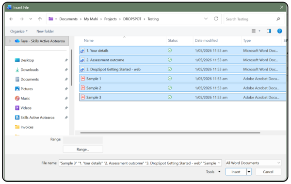 View documents screen