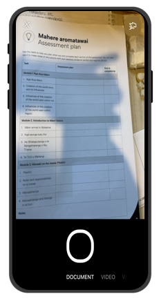 Scanning a document with a phone