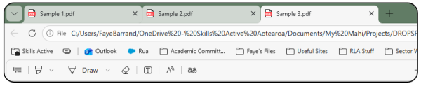 Tabs to click