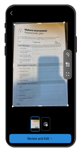 Scanning a document with a phone