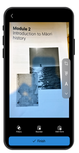 Scanning a document with a phone - final screen