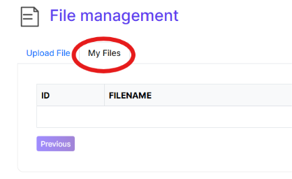 View uploaded files