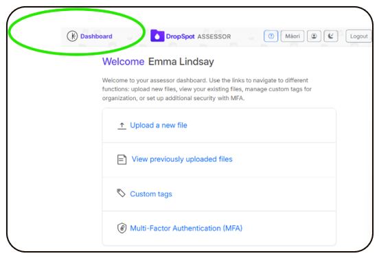 Assessor dashboard screenshot