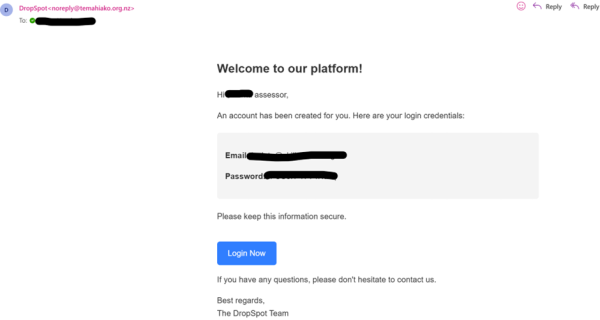 Welcome screen