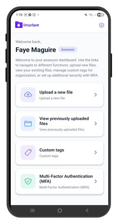 Assessor dashboard screenshot